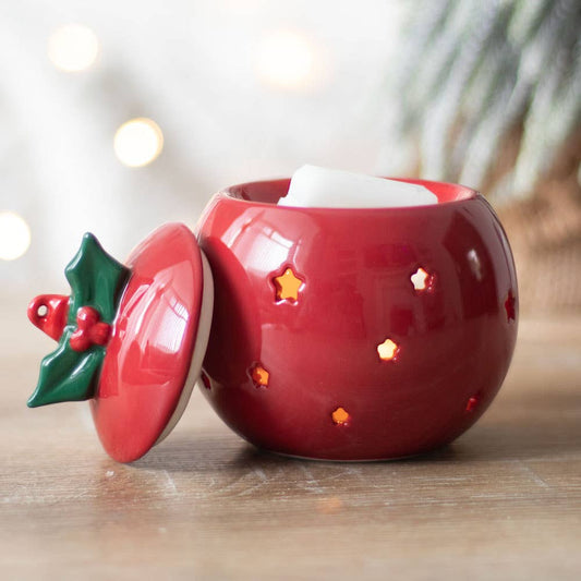 Diffuseur d’huile boule de Noël rouge