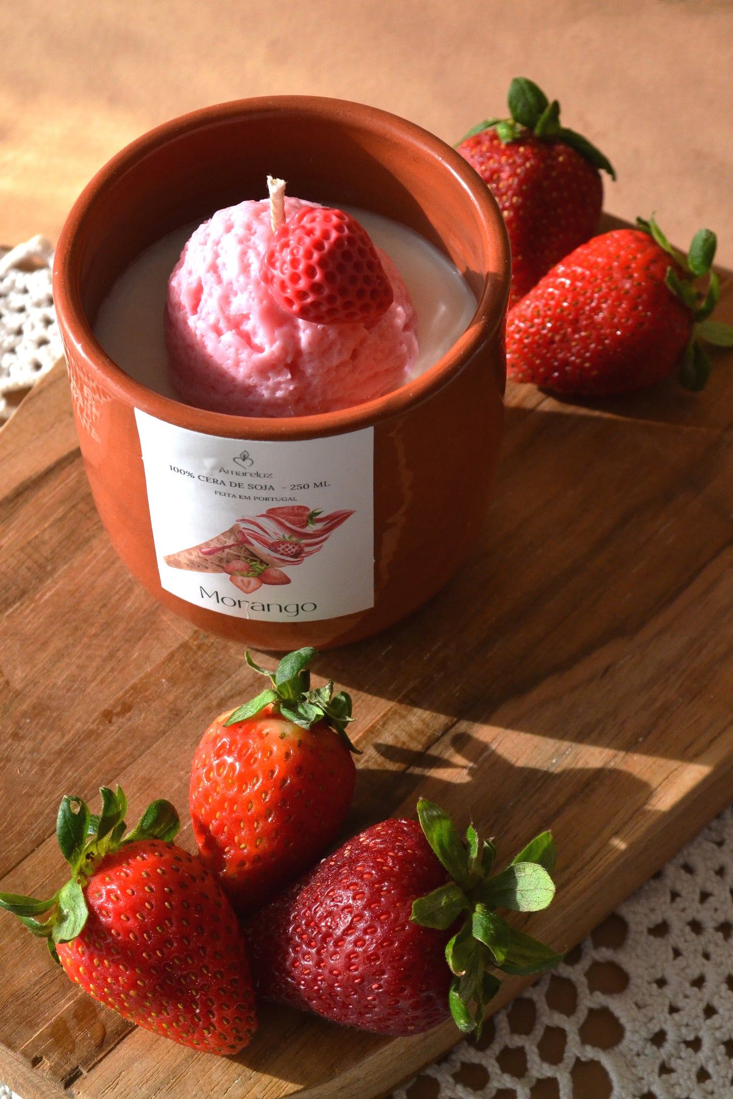 Vela Gelado de Morango