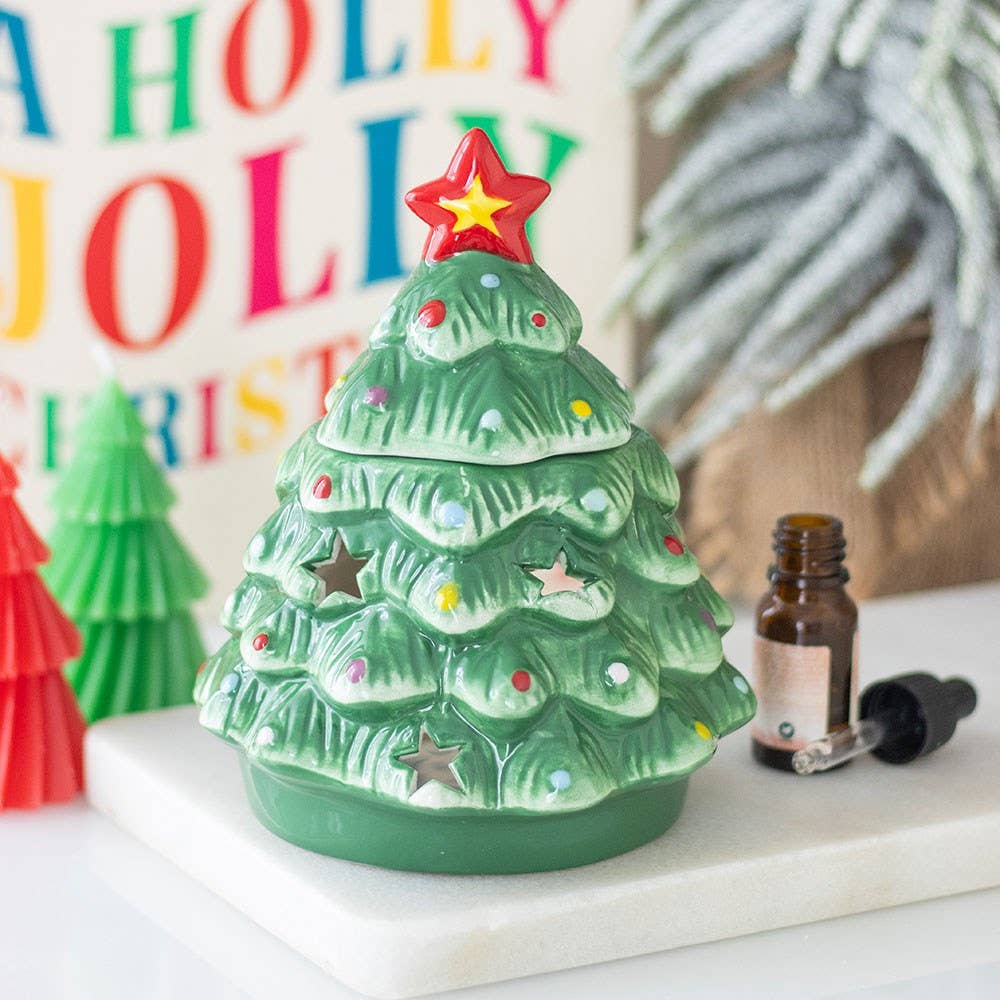 Diffuseur d’huile en céramique sapin de Noël nostalgique