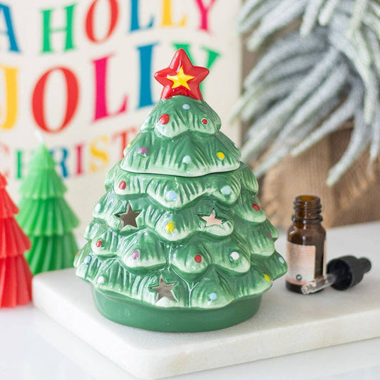 Diffuseur d’huile en céramique sapin de Noël nostalgique