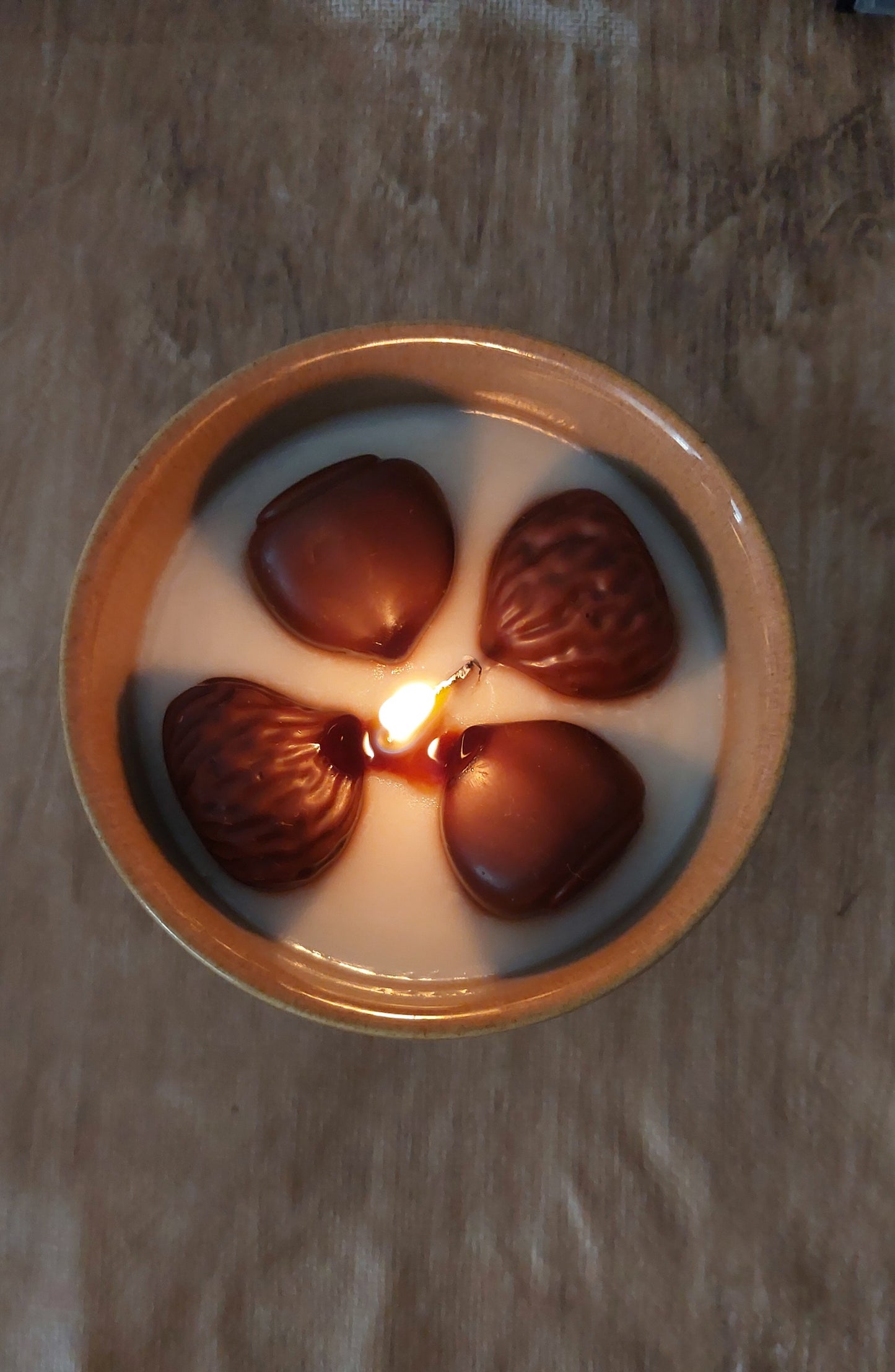 Vela em Cerâmica Bege