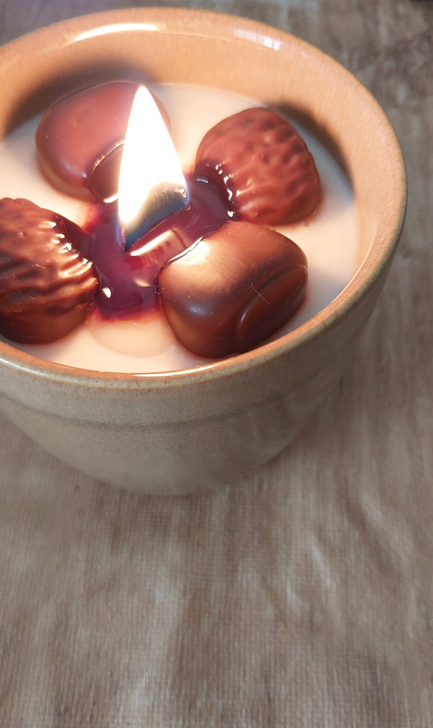 Vela em Cerâmica Bege