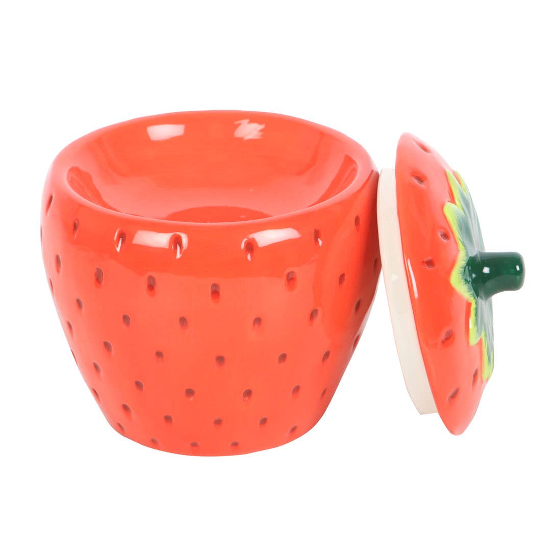 Diffuseur d’huile original en forme de fraise rouge vif avec couvercle