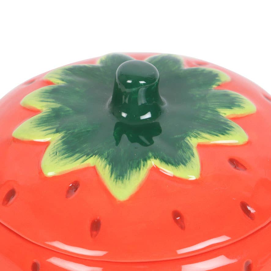 Diffuseur d’huile original en forme de fraise rouge vif avec couvercle