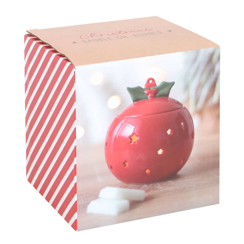 Diffuseur d’huile boule de Noël rouge
