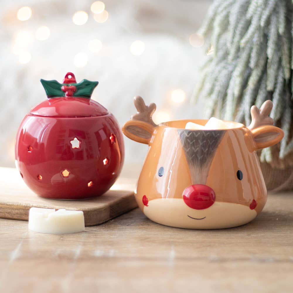 Diffuseur d’huile boule de Noël rouge