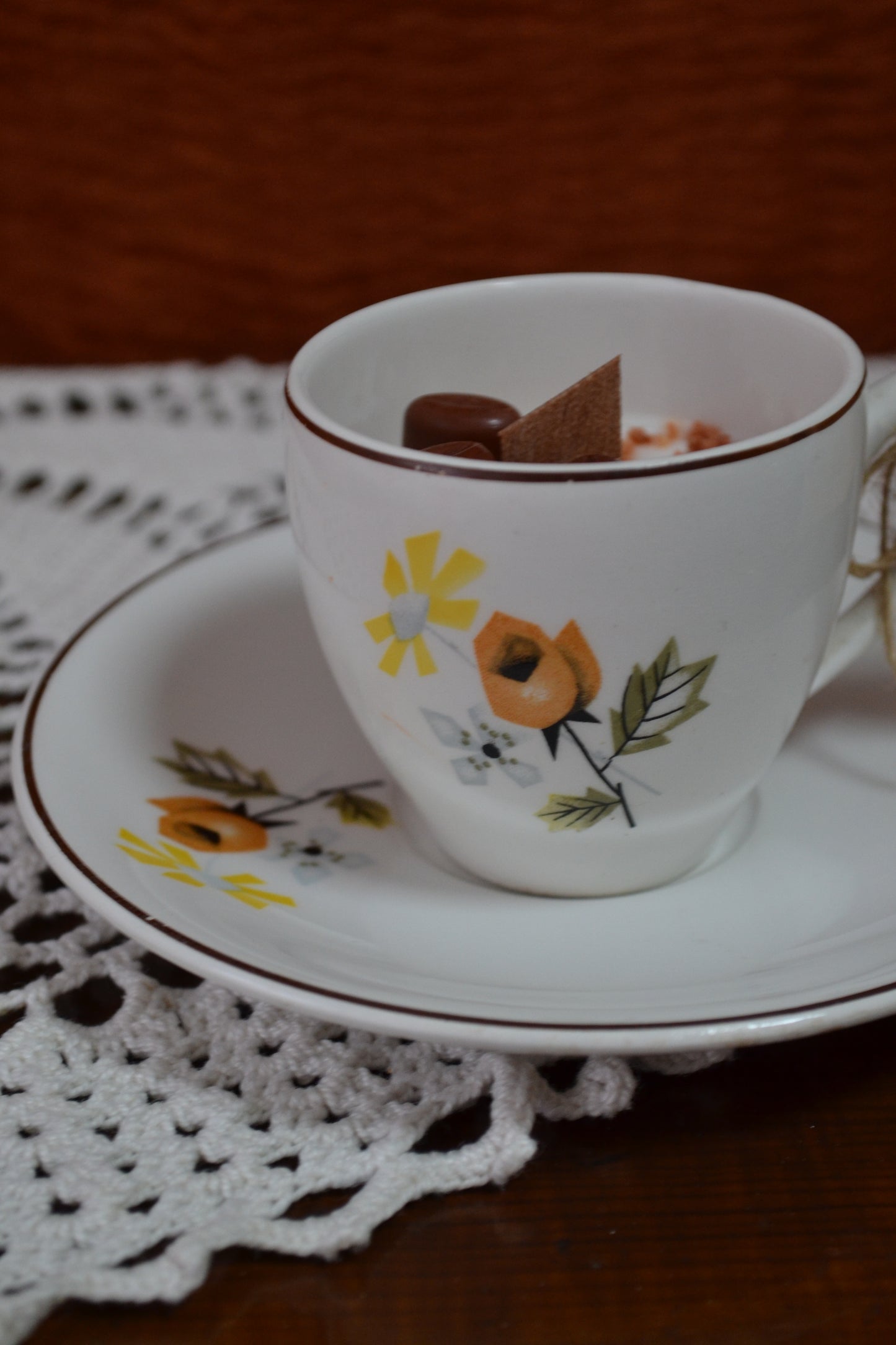 Vela Chávena Vintage Flor