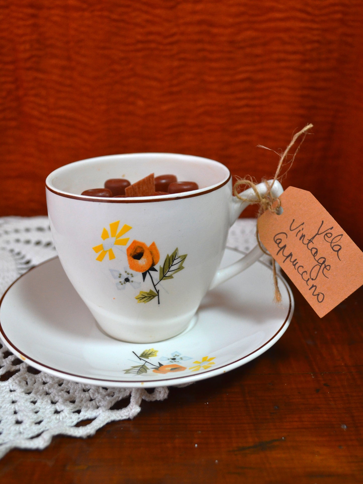 Vela Chávena Vintage Flor