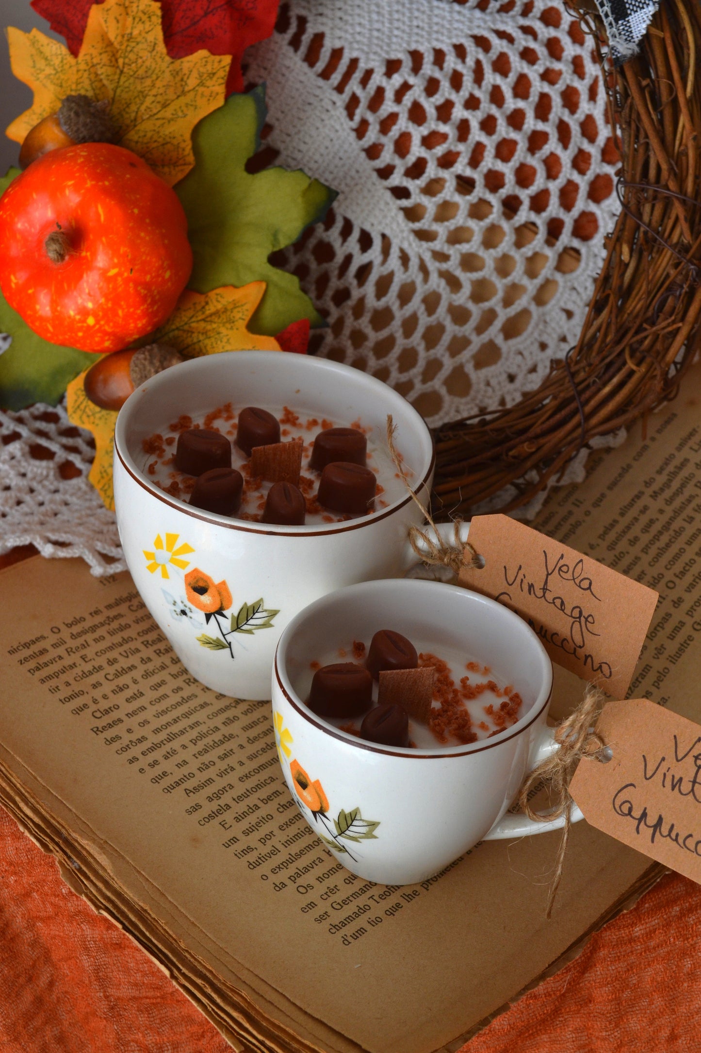 Vela Chávena Vintage Flor