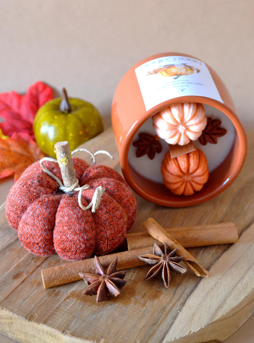 Vela em Cerâmica Bege