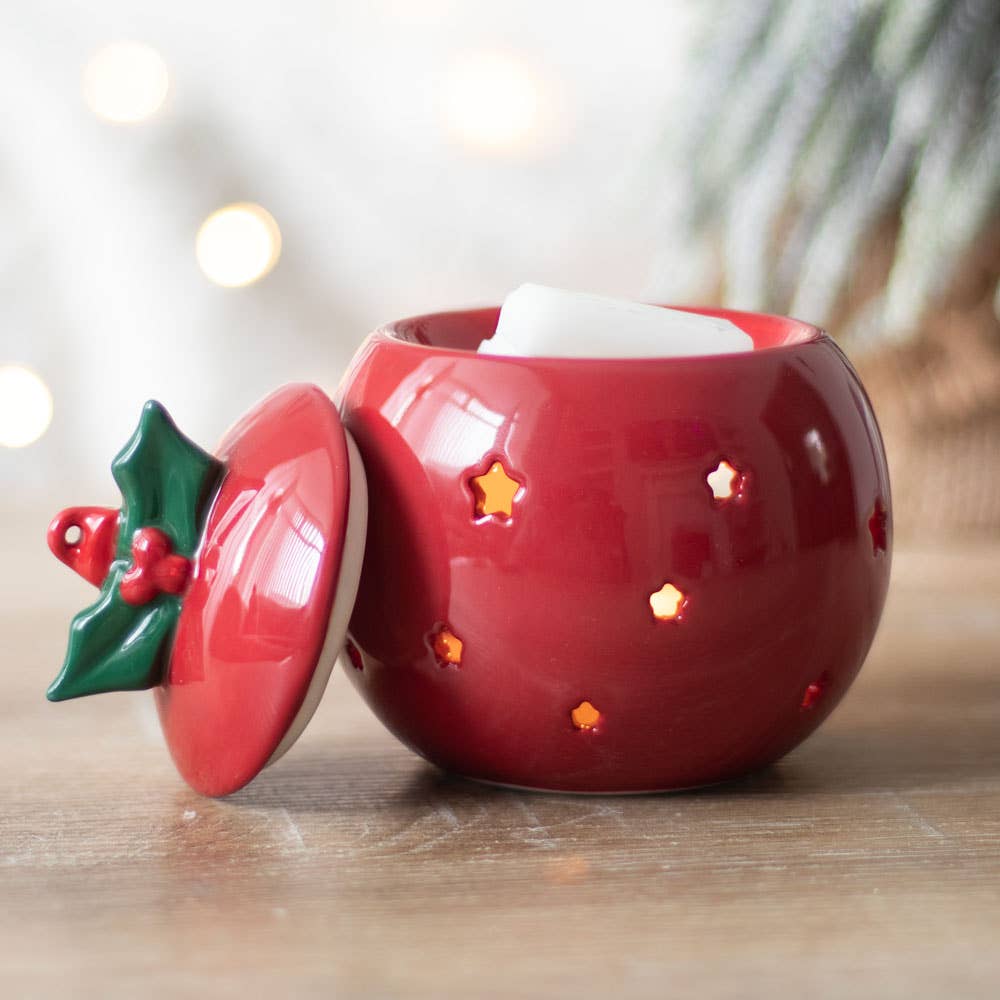 Diffuseur d’huile boule de Noël rouge
