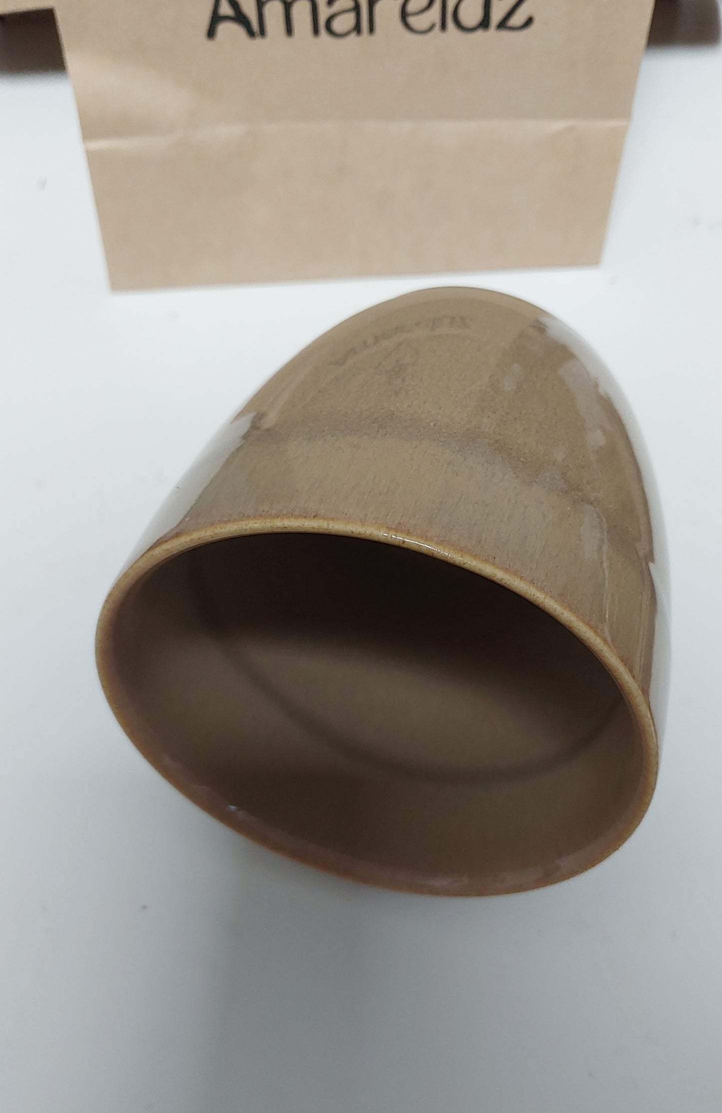 Vela em Cerâmica Bege