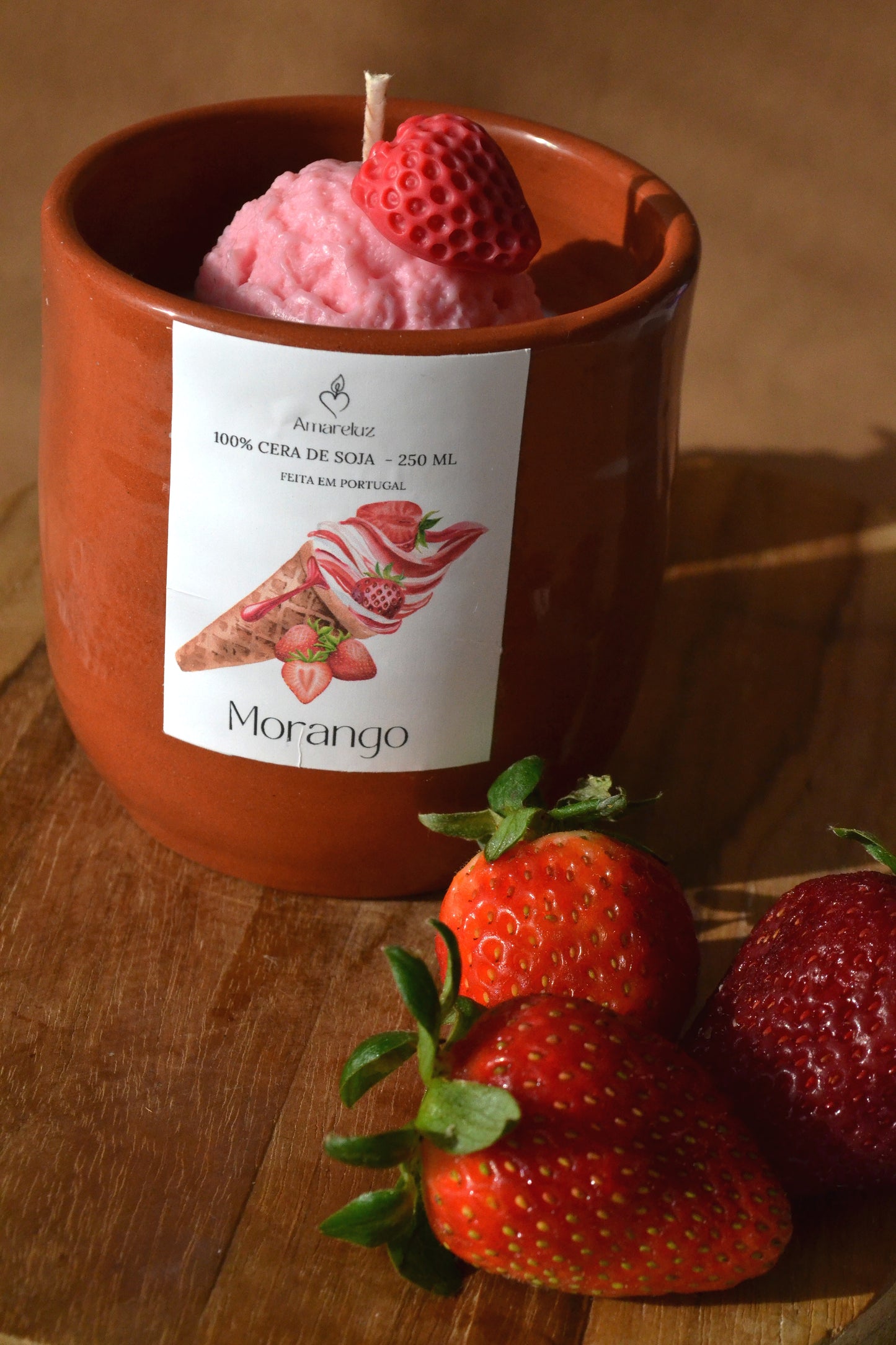 Vela Gelado de Morango
