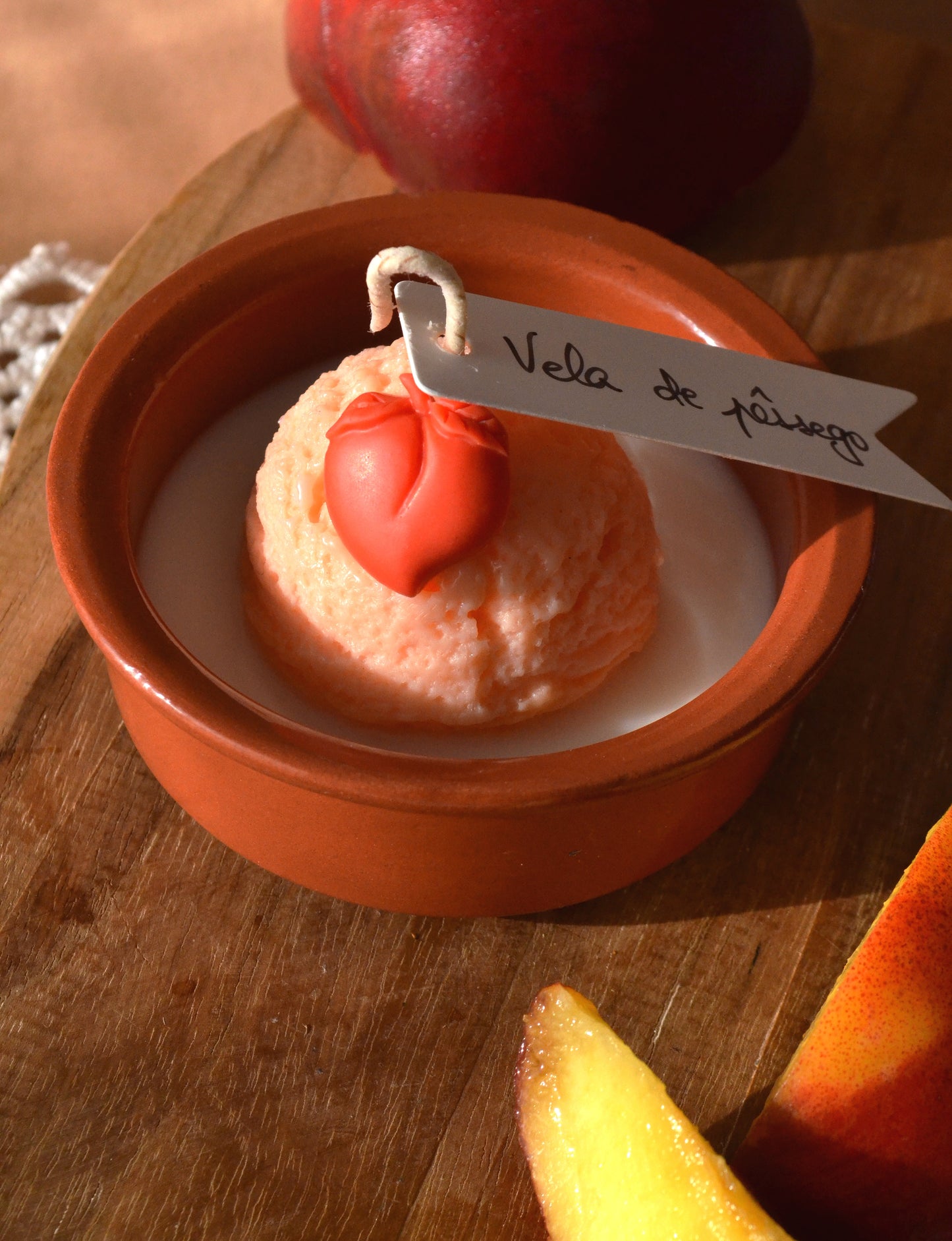 Vela Gelado de Pêssego