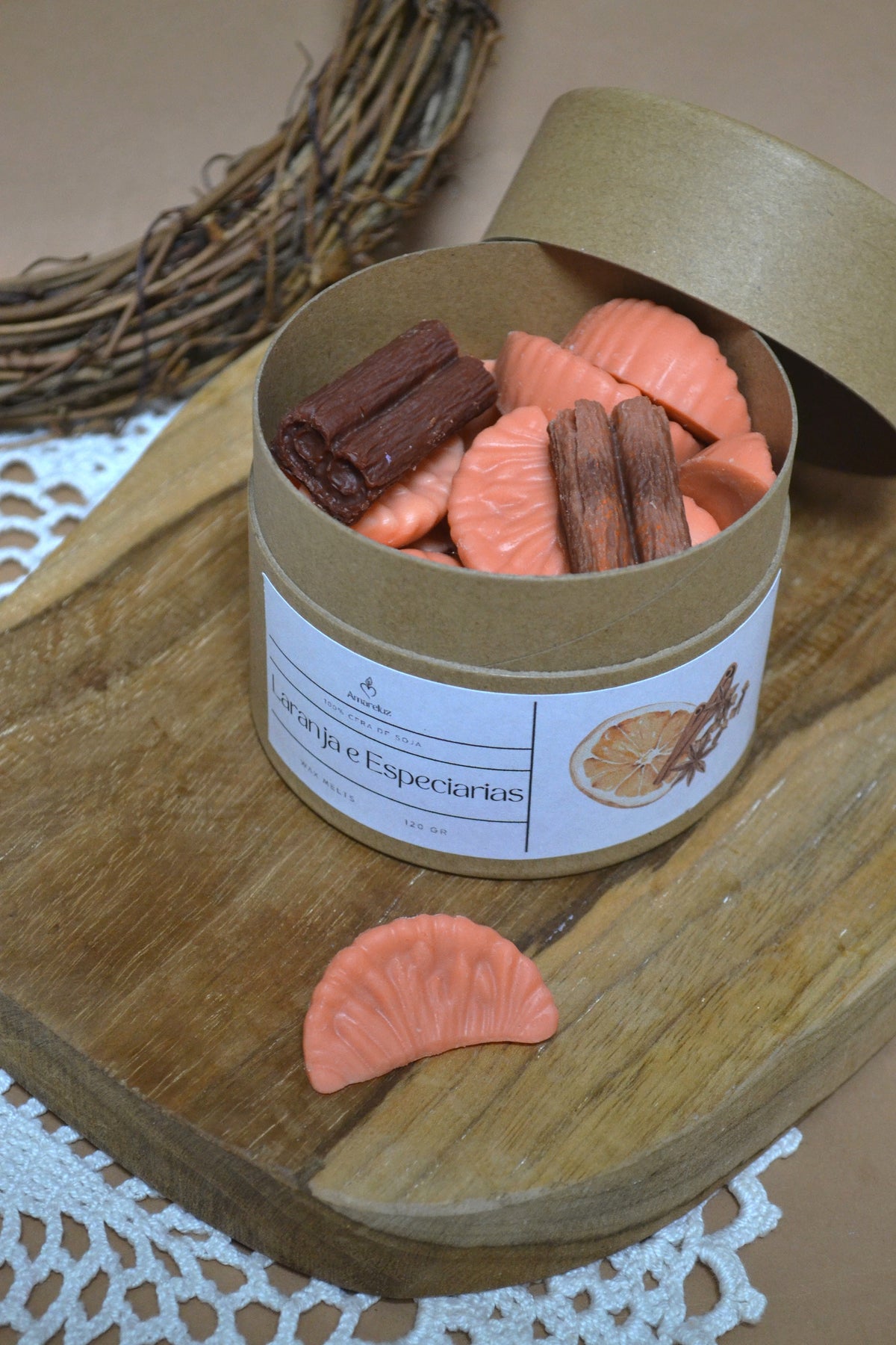 Wax Melts Laranja e canela